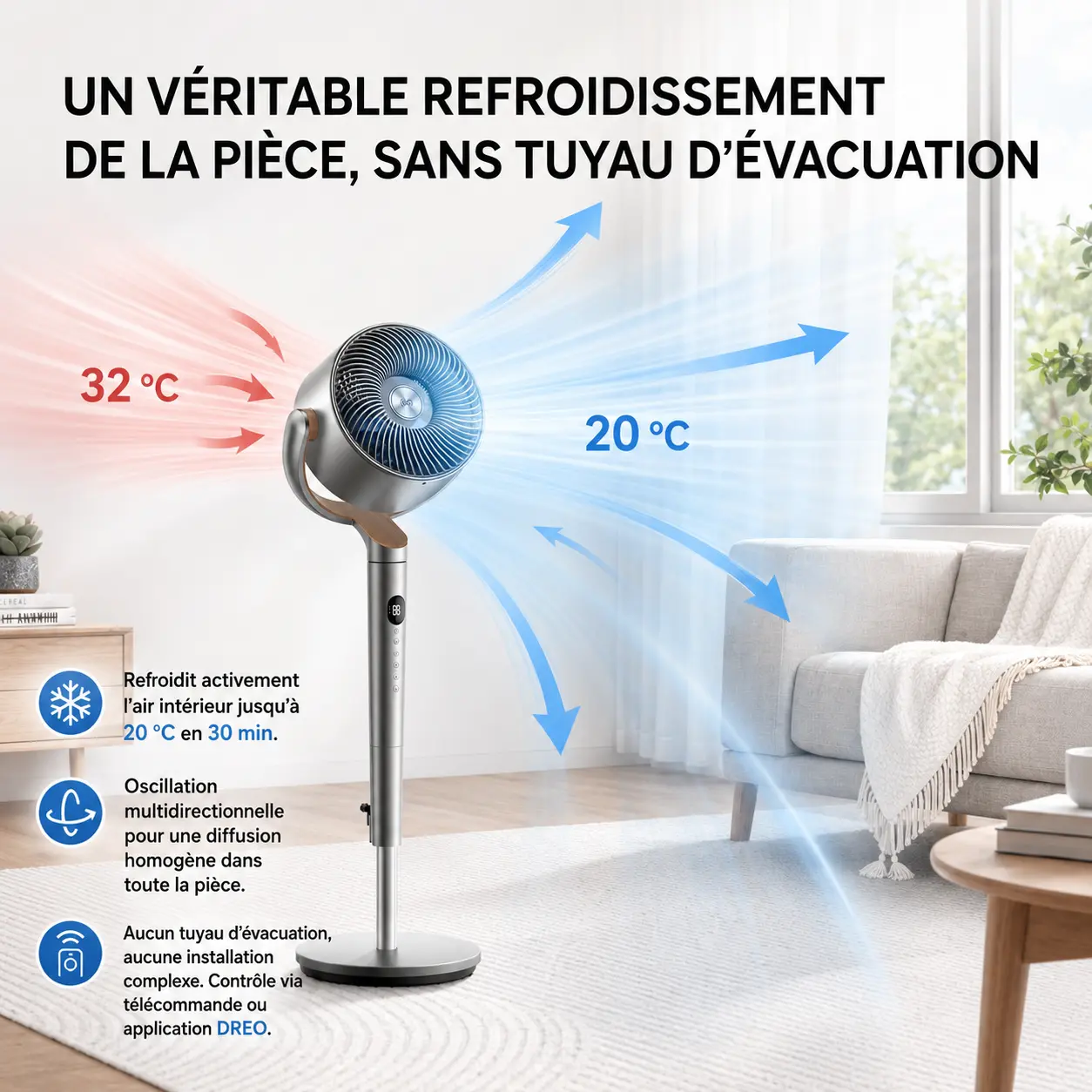 Refroidissement actif DREO jusqu'à −20 °C